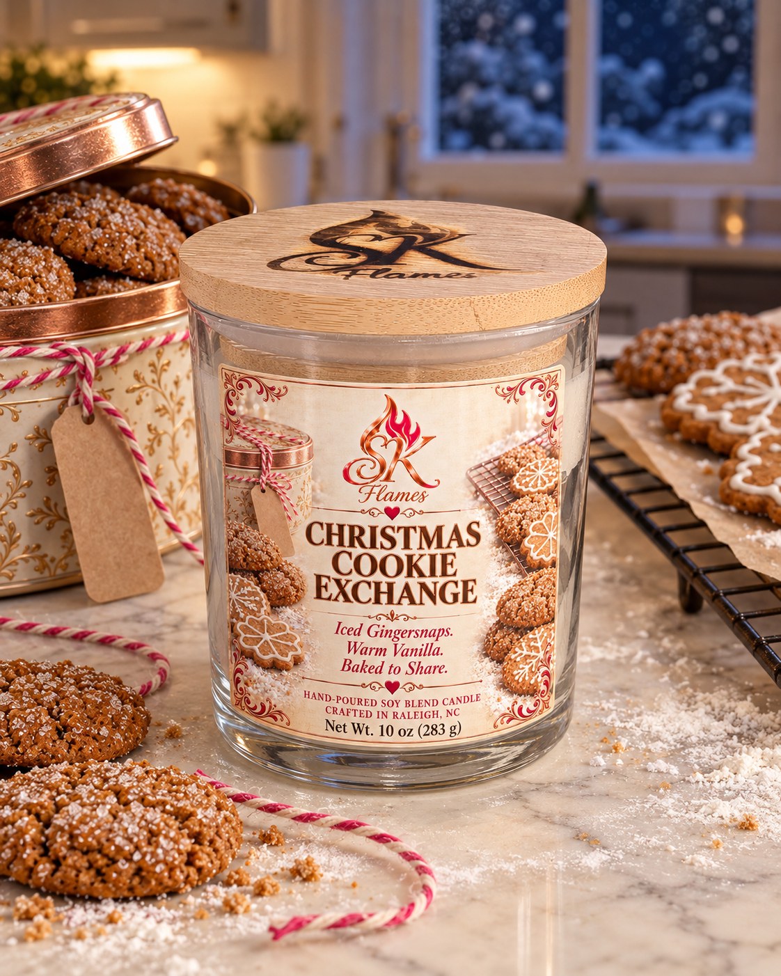 Christmas Cookie Exchange premium soy blend candle