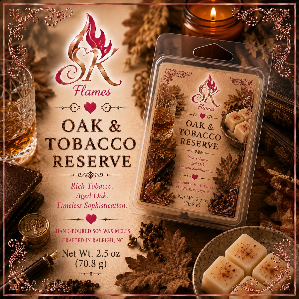 Oak & Tobacco Reserve wax melts
