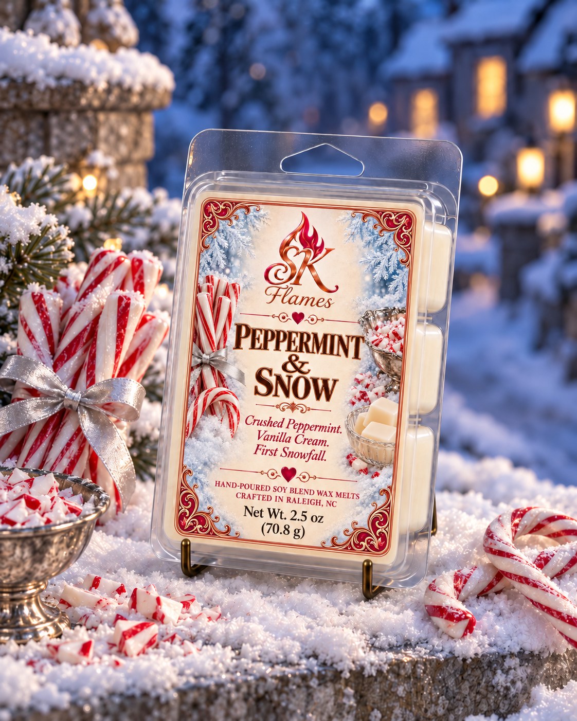Peppermint & Snow wax melts